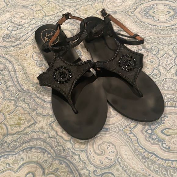 Jack Rogers Black Sandals - Picture 1 of 4